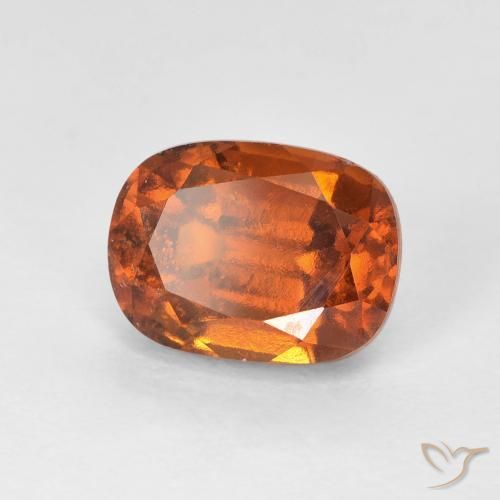 Granato hessonite Arancione scuro naturale da 2.27 ct, Cuscino, VS-SI