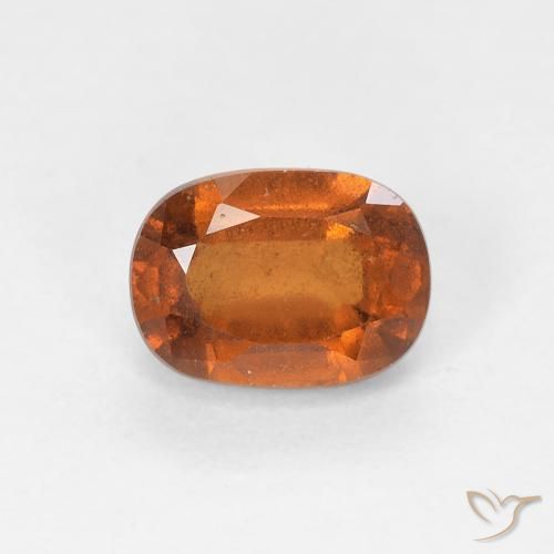 1.14ct Naturale Arancione scuro Granato hessonite, Ovale, VS-SI