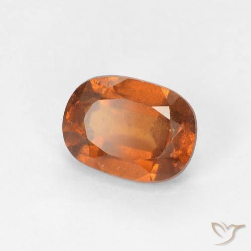Granato hessonite Arancione scuro naturale da 1.14 ct, Ovale, VS-SI