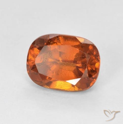 2.00ct Naturale Medium Dark-Orange Granato hessonite, Ovale, VS-SI