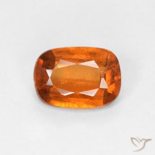 0.94ct Naturale Arancione scuro Granato hessonite, Cuscino, VS-SI