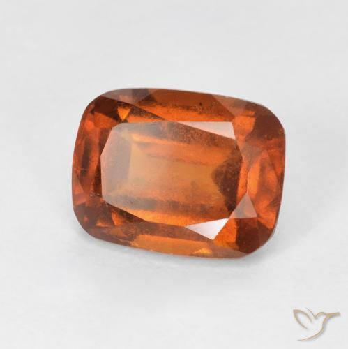 2.68ct Naturale Arancione Ambra Granato hessonite, Cuscino, VS