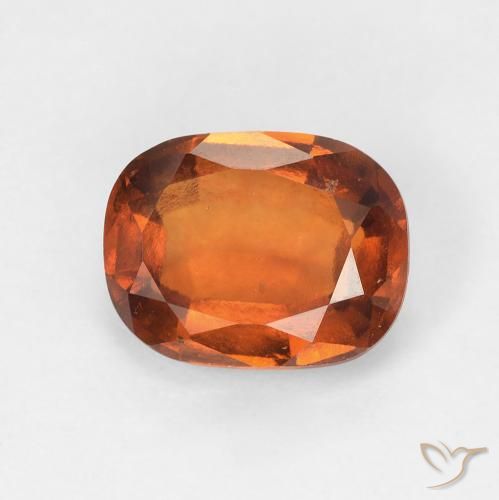 2.39ct Naturale Arancione scuro Granato hessonite, Cuscino, VS