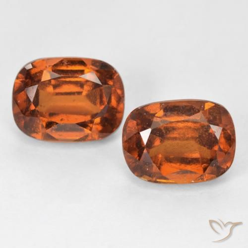 4.46ctw Naturale Arancione scuro Granato hessonite, Cuscino, VS