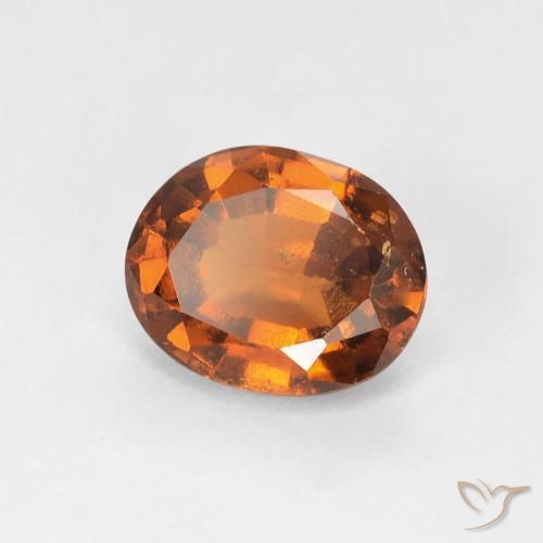 Granato hessonite Arancione scuro naturale da 1.55 ct, Ovale, VS