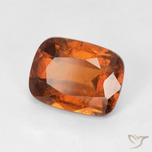 Granato hessonite Arancione scuro naturale da 2.60 ct, Cuscino, VS-SI