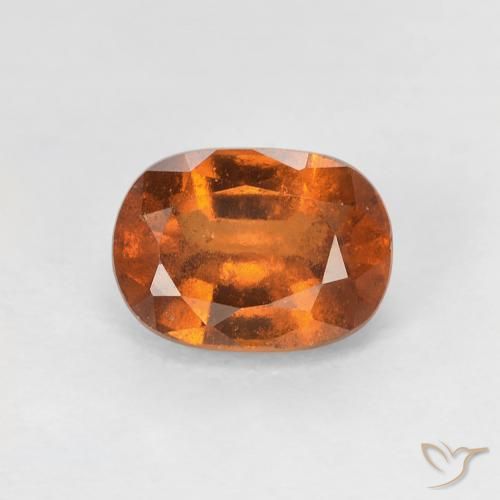 1.22ct Naturale Arancione scuro Granato hessonite, Ovale, VS-SI