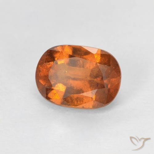 Granato hessonite Arancione scuro naturale da 1.22 ct, Ovale, VS-SI