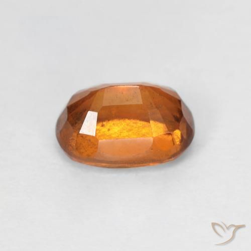 Granato hessonite Arancione scuro naturale da 1.22 ct, Ovale, VS-SI