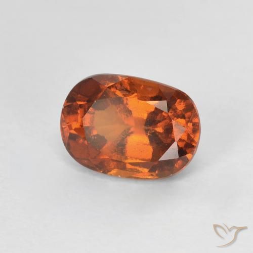 Granato hessonite Arancio Medio naturale da 1.24 ct, Ovale, VS