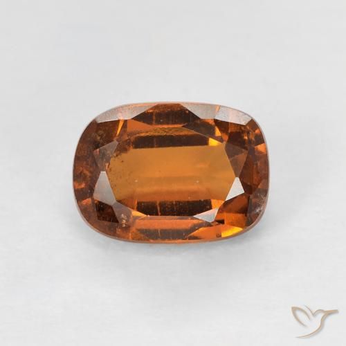 1.36ct Naturale Arancione scuro Granato hessonite, Cuscino, VS