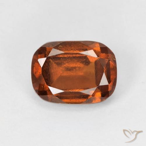 1.90ct Naturale Arancione scuro Granato hessonite, Cuscino, VS