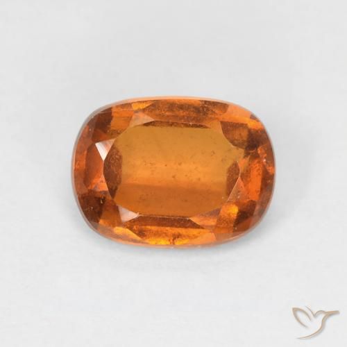 1.59ct Naturale Arancio giallastro Granato hessonite, Cuscino, VS
