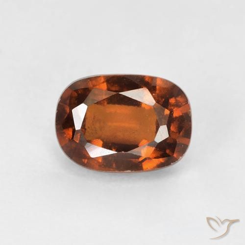 1.43ct Naturale Arancione Ambra Granato hessonite, Cuscino, VS
