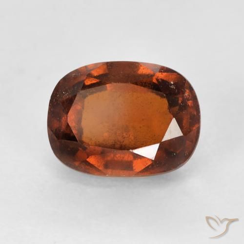 2.42ct Naturale Arancione scuro Granato hessonite, Cuscino, VS-SI