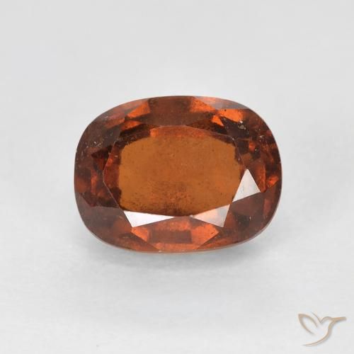 Granato hessonite Arancione scuro naturale da 2.42 ct, Cuscino, VS-SI