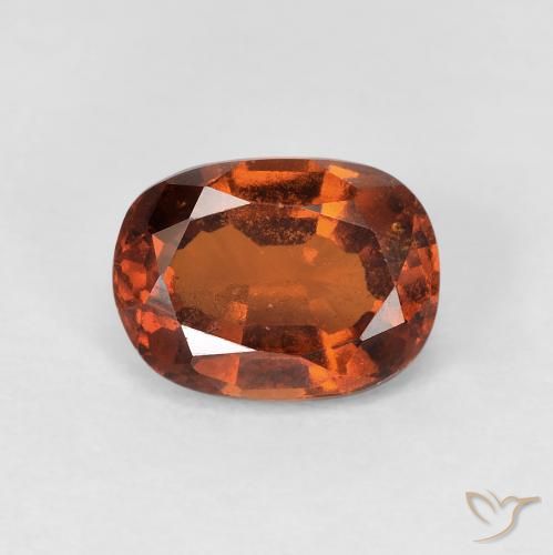 1.70ct Naturale Arancione Ambra Granato hessonite, Ovale, VS