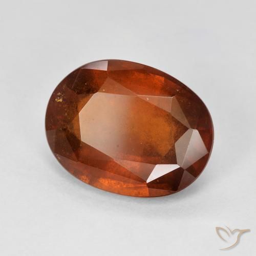 Granato hessonite Arancione scuro naturale da 6.22 ct, Ovale, SI