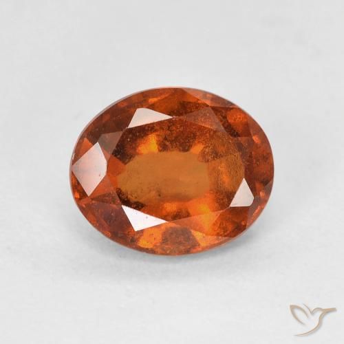 Granato hessonite Arancione scuro naturale da 1.50 ct, Ovale, VS