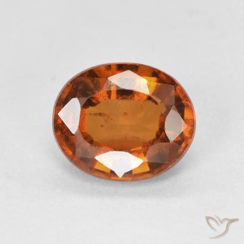1.45ct Naturale Medium Dark-Orange Granato hessonite, Ovale, VS