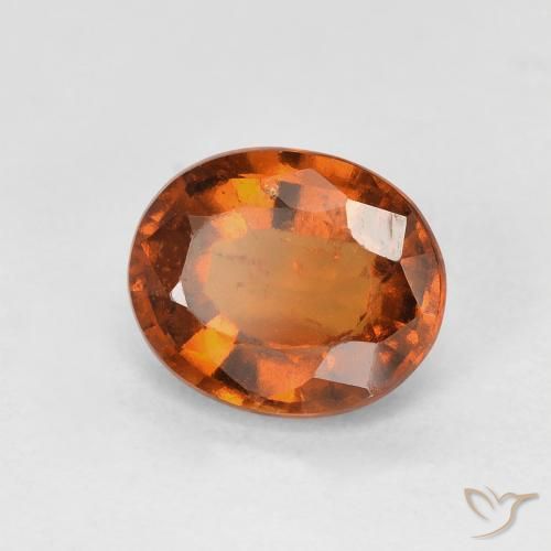 Granato hessonite Medium Dark-Orange naturale da 1.45 ct, Ovale, VS