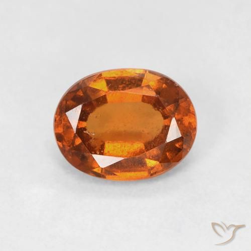 0.89ct Naturale Medium Dark-Orange Granato hessonite, Ovale, VS