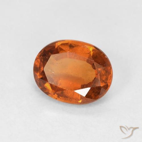 Granato hessonite Medium Dark-Orange naturale da 0.89 ct, Ovale, VS