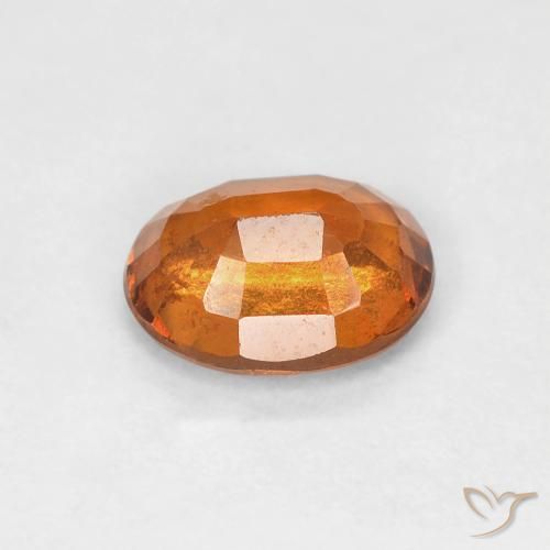 Granato hessonite Medium Dark-Orange naturale da 0.89 ct, Ovale, VS