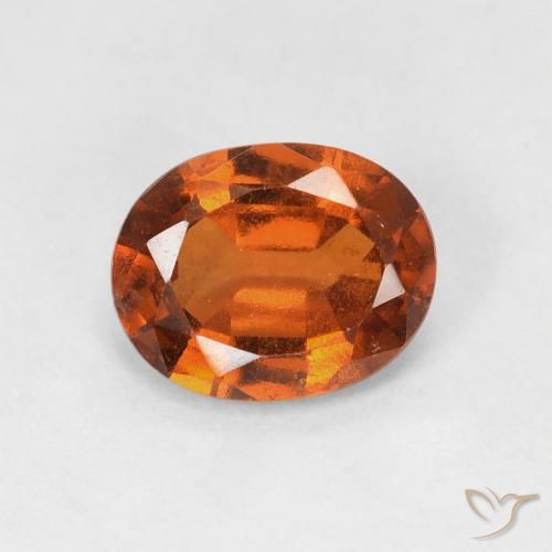 1.61ct Naturale Medium Dark-Orange Granato hessonite, Ovale, VS