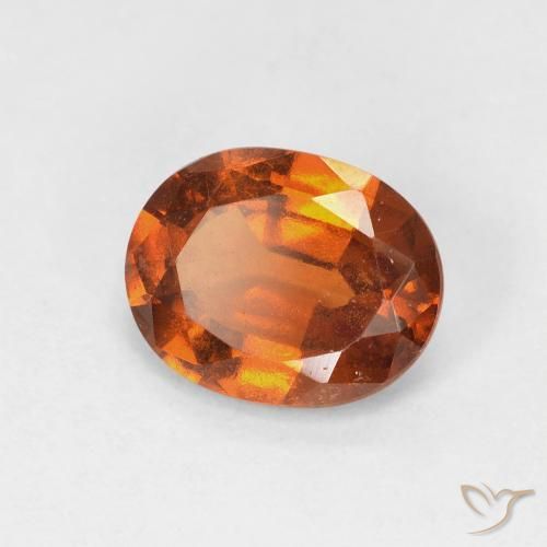 Granato hessonite Medium Dark-Orange naturale da 1.61 ct, Ovale, VS