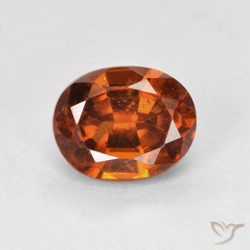 1.76ct Naturale Arancione scuro Granato hessonite, Ovale, VS