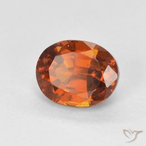 Granato hessonite Arancione scuro naturale da 1.76 ct, Ovale, VS