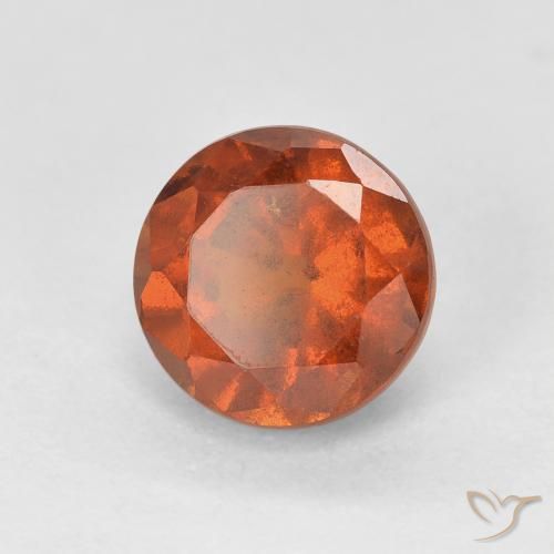 Granato hessonite Arancione rossastra naturale da 2.06 ct, Rotondo, VS
