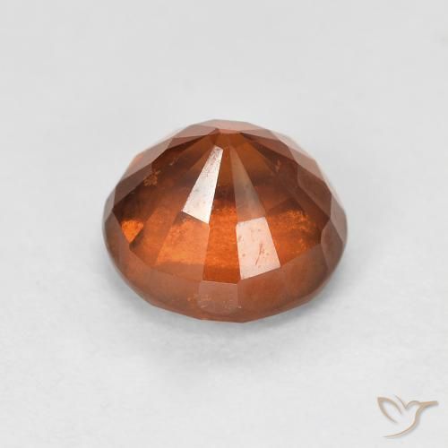Granato hessonite Arancione rossastra naturale da 2.06 ct, Rotondo, VS