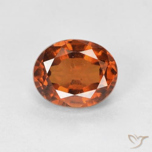 1.29ct Naturale Arancione rossastra Granato hessonite, Ovale, VS