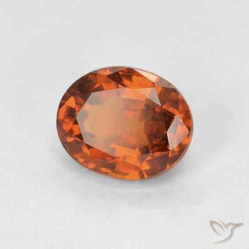 Granato hessonite Arancione rossastra naturale da 1.29 ct, Ovale, VS