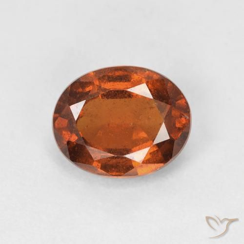 1.67ct Naturale Medium Dark-Orange Granato hessonite, Ovale, VS