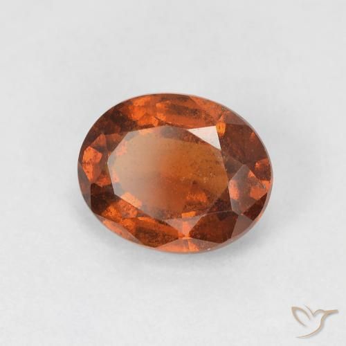 Granato hessonite Medium Dark-Orange naturale da 1.67 ct, Ovale, VS