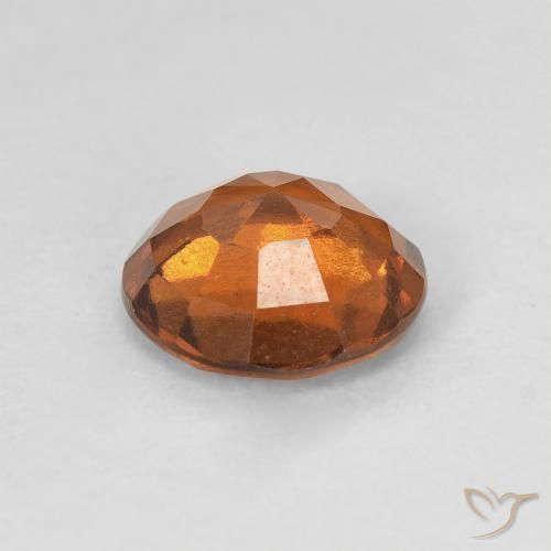 Granato hessonite Arancio Medio naturale da 1.10 ct, Rotondo, VVS-VS