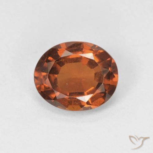 1.42ct Naturale Arancio Medio Granato hessonite, Ovale, VVS-VS