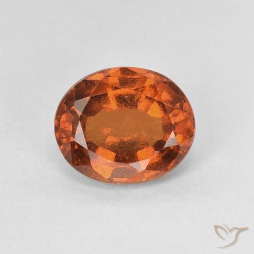 1.72ct Naturale Arancione Ambra Granato hessonite, Ovale, VVS-VS