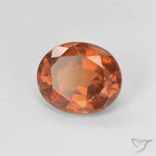 Granato hessonite Arancione Ambra naturale da 1.72 ct, Ovale, VVS-VS
