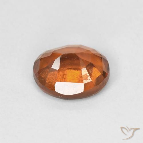 Granato hessonite Medium Dark-Orange naturale da 1.23 ct, Ovale, VVS-VS