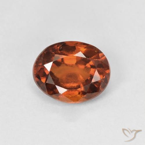 1.23ct Naturale Arancione scuro Granato hessonite, Ovale, VVS-VS