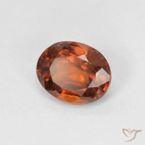 Granato hessonite Arancione scuro naturale da 1.23 ct, Ovale, VVS-VS
