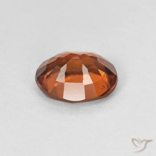 Granato hessonite Arancione scuro naturale da 1.23 ct, Ovale, VVS-VS