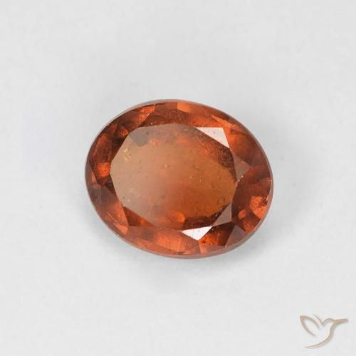 Granato hessonite Arancione rossastra naturale da 1.36 ct, Ovale, VVS-VS