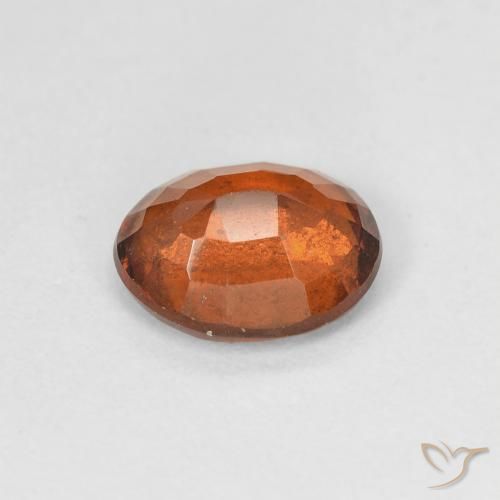 Granato hessonite Arancione rossastra naturale da 1.36 ct, Ovale, VVS-VS