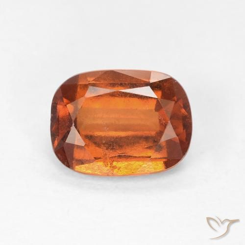 1.68ct Naturale Medium Dark-Orange Granato hessonite, Cuscino, VS