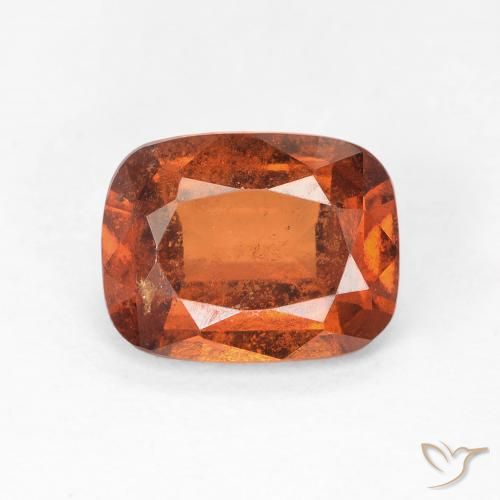 2.35ct Naturale Arancione rossastra Granato hessonite, Cuscino, VS-SI